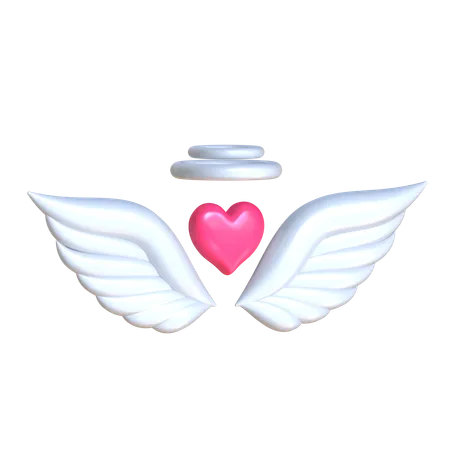 Love Angel 3 D Wedding Icon 3D Icon