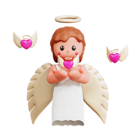 Love Angel  3D Icon