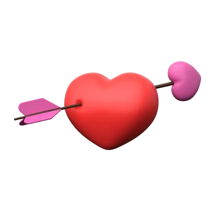 Love Arrow Cupids Divine Dart Piercing Hearts Igniting Passion And Weaving Souls Into An Eternal Dance Of Affectionate Connection 3D Icon