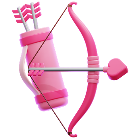 Love Arrow and Bow  3D Icon