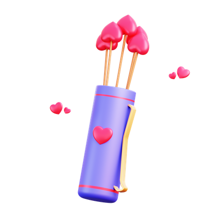Love arrows 3D Illustration