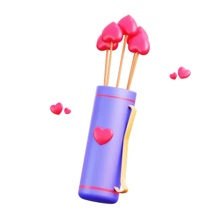 Love arrows  3D Illustration