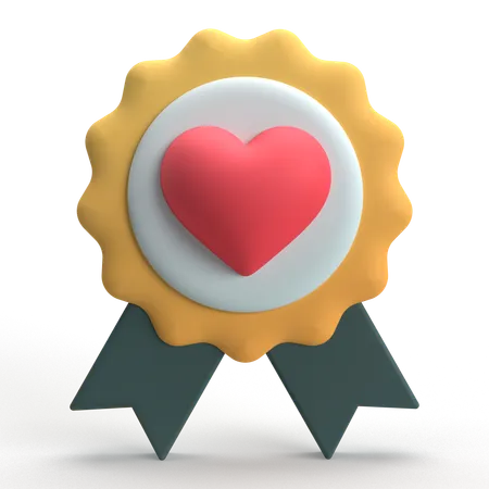 Love Badge  3D Icon
