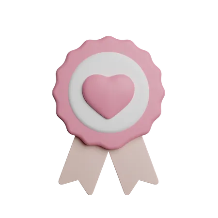 Love Badge  3D Icon