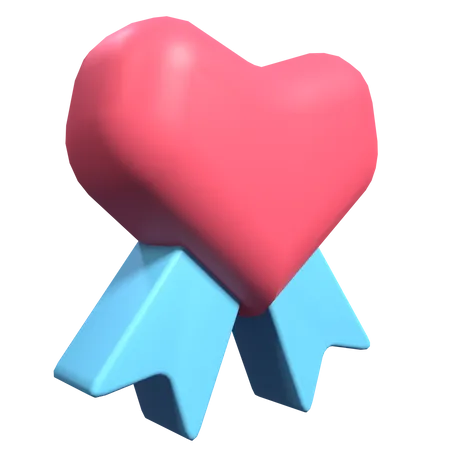 Love Badge  3D Illustration