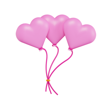 Love Ballons  3D Icon