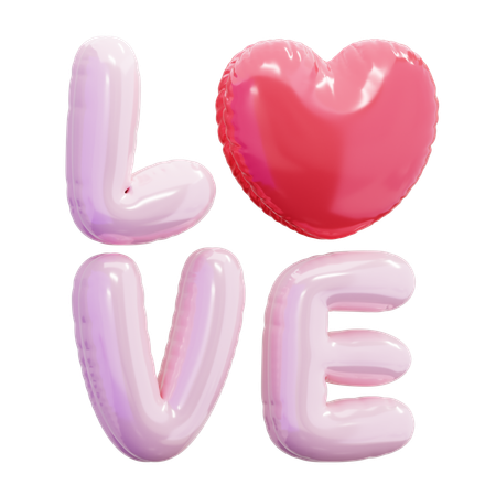 사랑의 풍선  3D Icon