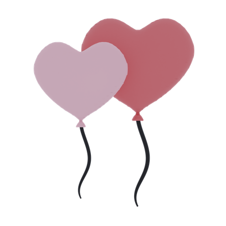 Love Balloon  3D Icon