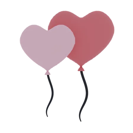 Love Balloon  3D Icon