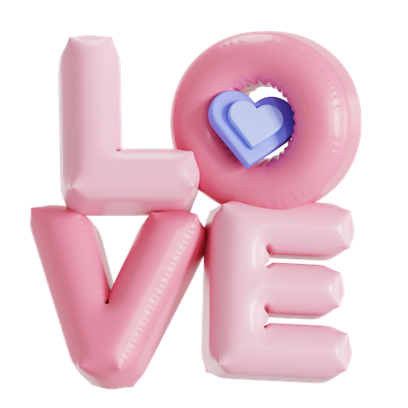 Love Balloon  3D Icon