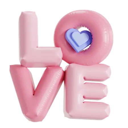 Love Balloon  3D Icon