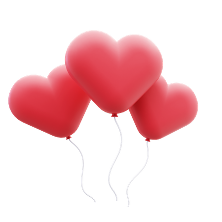 Love Balloon  3D Icon