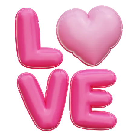 Love Balloon  3D Icon