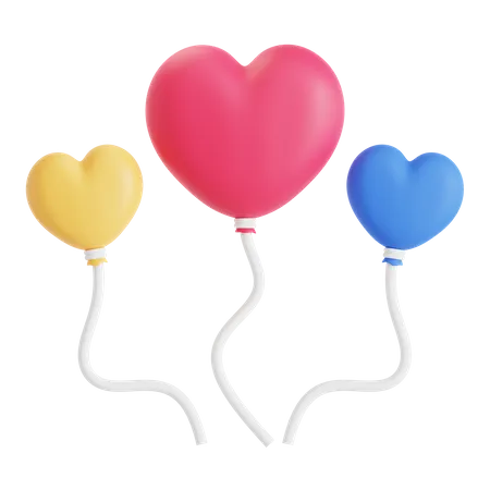 Love Balloon  3D Icon