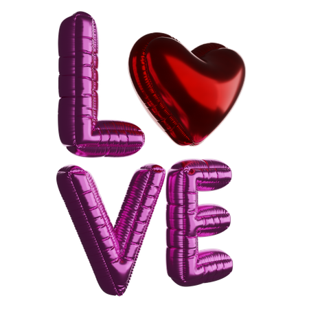 Love Balloon  3D Icon