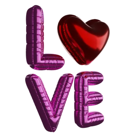 Love Balloon  3D Icon