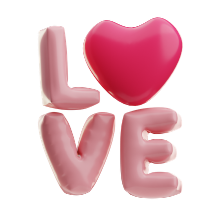 Love Balloon  3D Icon