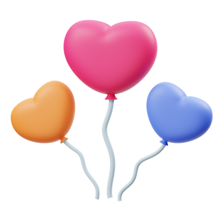 Love Balloon  3D Illustration