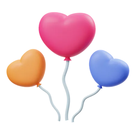 Love Balloon  3D Illustration