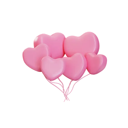 3 D Pink Love Balloon Illustration Object 3D Illustration