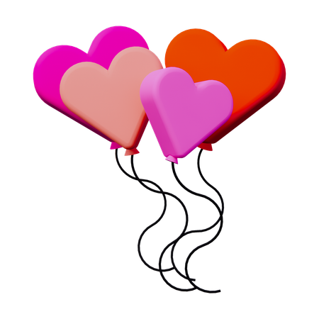 풍선 사랑  3D Icon