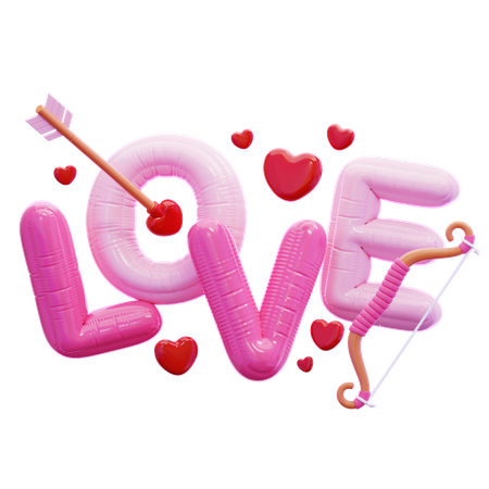 Love Balloons  3D Icon