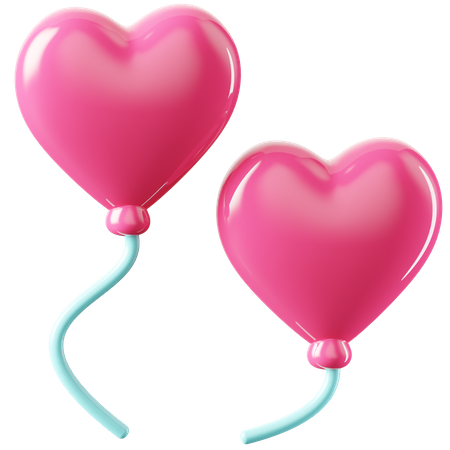 Love balloons  3D Icon