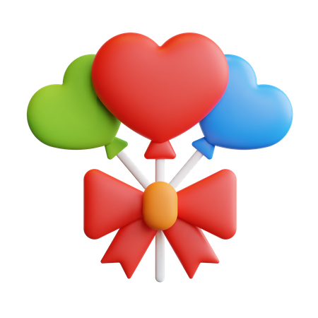 Love Balloons  3D Icon