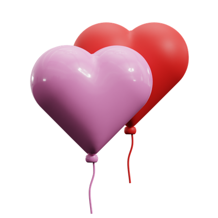 Love Baloon  3D Icon