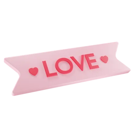 Love Banner  3D Icon