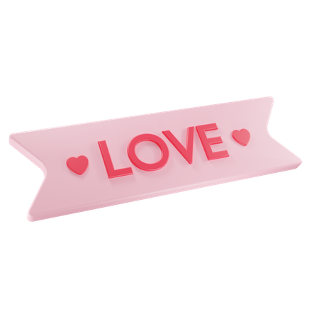 Love Banner  3D Icon
