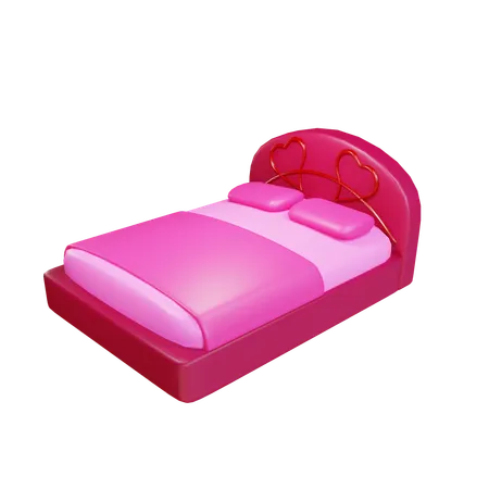 3 D Render Valentine Love Bed 3D Icon