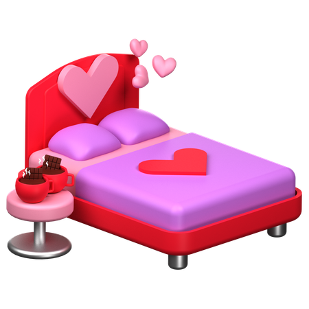 Love Bed  3D Icon