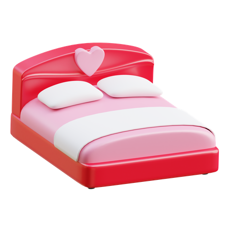 Love bed 3D Illustration