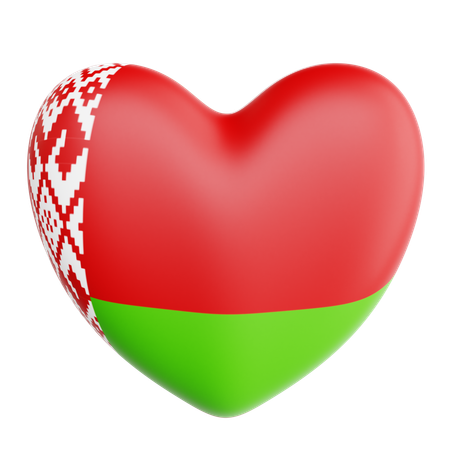 Love belarus  3D Icon