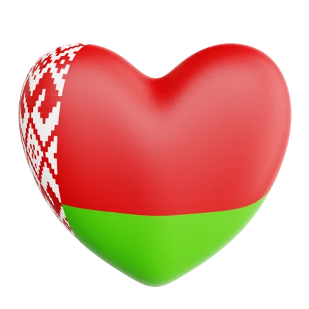 Love belarus  3D Icon