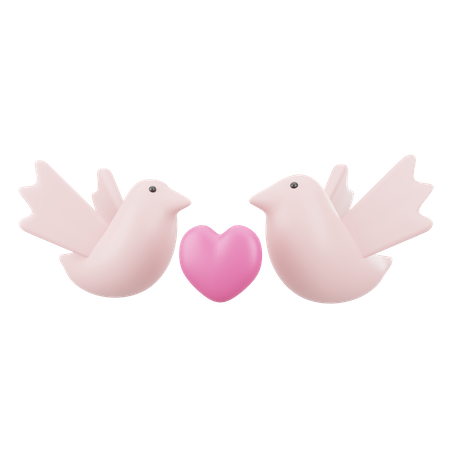 Love Bird  3D Icon