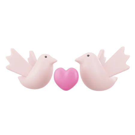 Love Bird  3D Icon