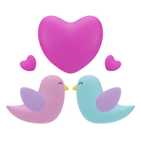 Love Bird  3D Icon