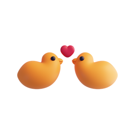 Love Birds  3D Icon