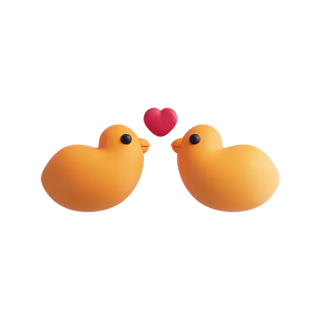 Love Birds  3D Icon