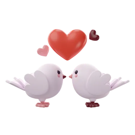 Love Birds  3D Icon