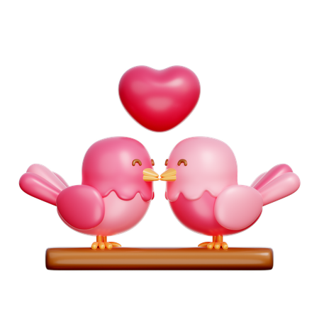 Love Birds  3D Icon