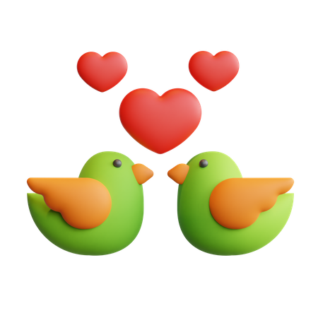 Love Birds  3D Icon