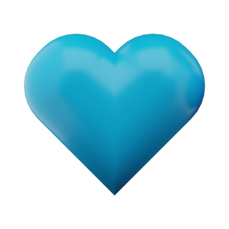 Love Blue  3D Icon