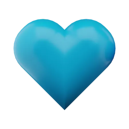 Love Blue  3D Icon