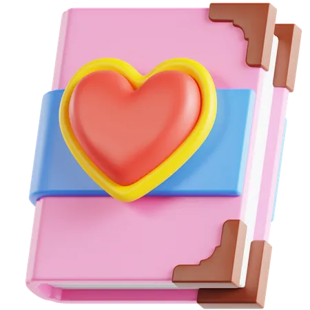 Love Book 3 D Icon 3D Icon