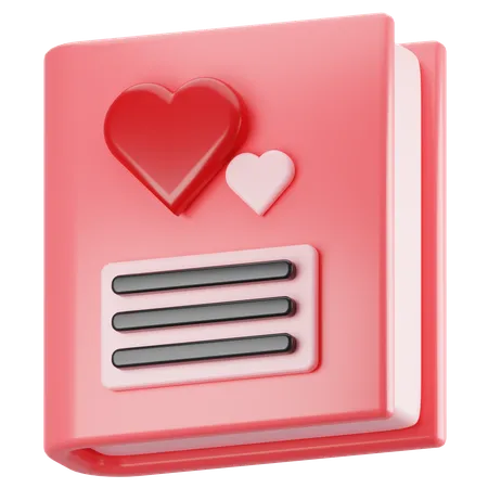 Love book  3D Icon