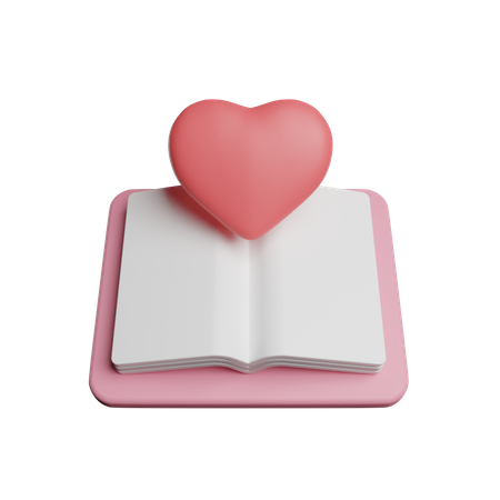 Love Book  3D Icon