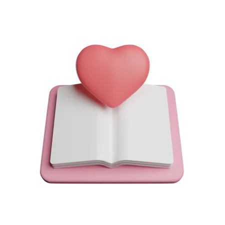 Love Book  3D Icon